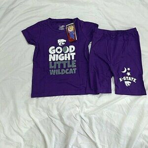 Cheekie Peach Girl's K-State Wildcats Pajama Set